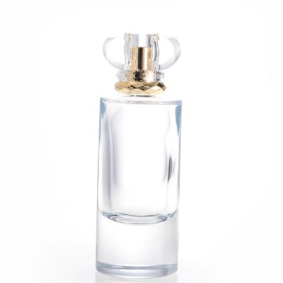 Empty Spray Transparent perfume glass bottle 30ml 50ml 100ml spray with Acrylic Cap