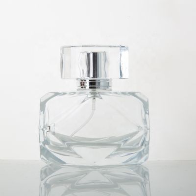 Custom Unique Diamond shaped Crystal Luxury Empty 50ml Perfume Glass Bottles 100ML