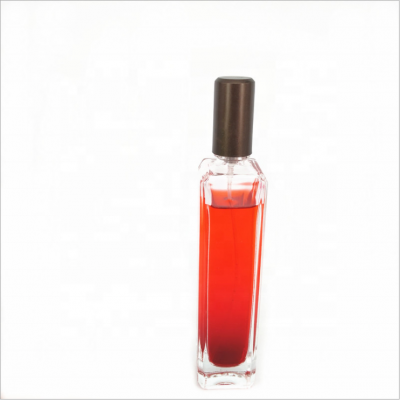 50ml Brand Empty Square Shape Screw Top Transparent Tall Slim Glass Perfume Bottle 