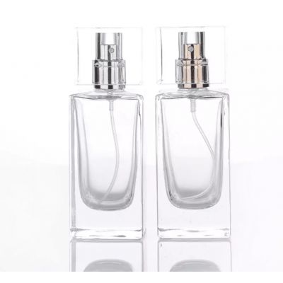 Rectangle Empty Oil Perfume Bottle Crystal Refillable 50ml Perfume Spray Bottle