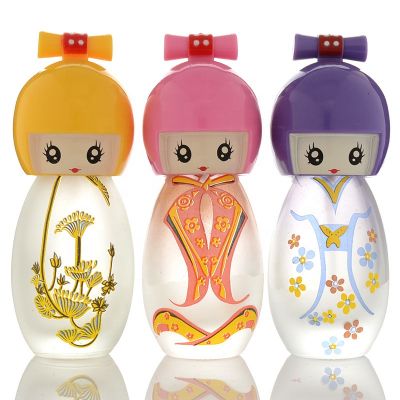 Unique Shaped Frosted Hot Stamping Portable Colored Mini Refillable Perfume Bottle Glass
