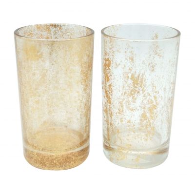 6oz elegant candle jars tall gold glass candle holders for wedding glass candle holders