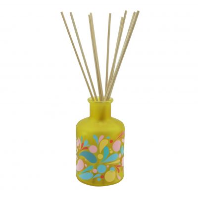 5.6oz reed diffuser glass bottles with rattan sticks frosted and decal glass perfume diffuser bottles 180ml