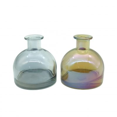 custom room air freshener empty 8.5oz colored iridescent glass reed diffuser bottles wholesale