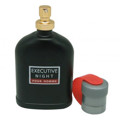 100ml custom glass matte black perfume bottles with pump packaging 
