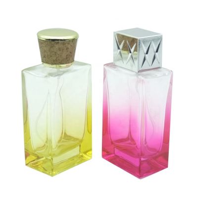 90ml custom sprayers oil square glass perfume bottles and packaging pumps 
