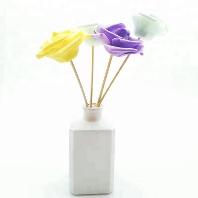 140ml Cubic Square Crystal Fragrance Aroma Oil Diffuser Glass Bottle With Reed Sticks 