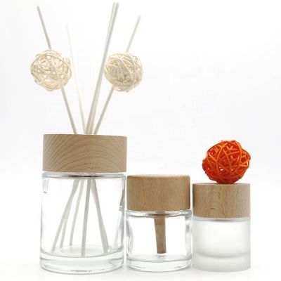 Wholesale 50ml Reed Diffuser Glass Bottle With Wooden Cap