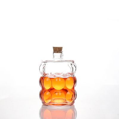 Spherical Crystal Clear Glass Bottle Aroma Diffuser Perfume Glass Bottle with Cork