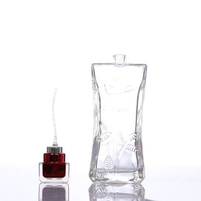 90ml empty unique perfume bottle Customizable clear Perfume Glass Bottle 