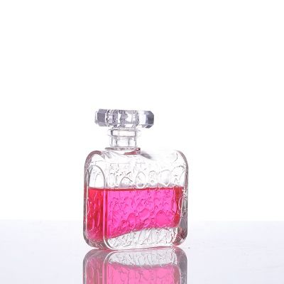 Glass bottle cosmetic 100ml personalized perfume bottle with easy crimp pump