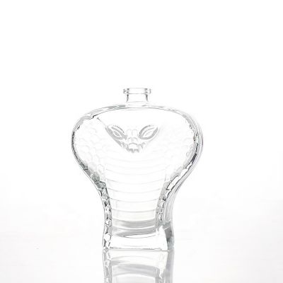 New Style 100ml Snake Shape Perfume Glass Bottle With Spray Pump 