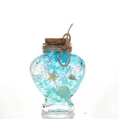New design 150ml Heart Shape Perfume Bottle with cork 