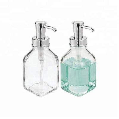 Clear 500ml empty airless body lotion bottle cosmetic 