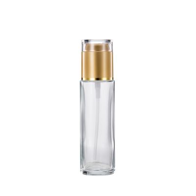 Cosmetic Packaging Sets Fancy Manufacturer Recycled 100 ml Glass Lotion Bottle Skin Care Cream Bottle Pump 