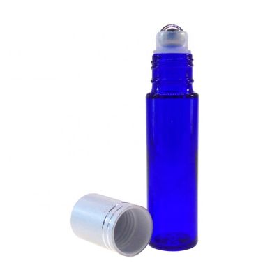 6ml/8ml/10ml blue roll on bottle perfume glass bottles with roller ball 