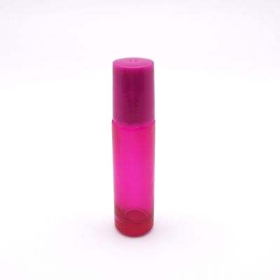 Special frosted light rose cosmetic 10ml essential oil used color matt glass roll on bottle