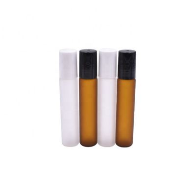 bestsellers top quality thin sample 3ml 5ml 10ml amber frosted glass perfume roller bottle 