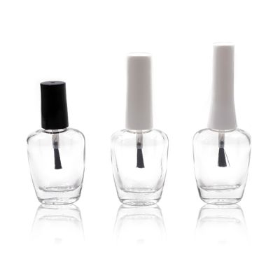 15ml flat nail polish bottle with brush and cap 