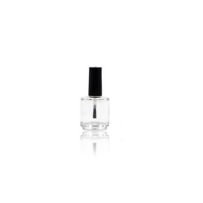 18ml Oblate Clear Empty Glass Nail Polish Bottle With Cap and Brush 