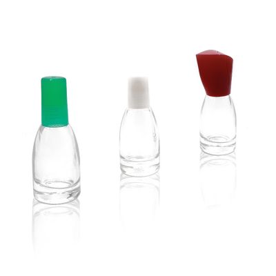 Hot Sale Empty Cosmetic Packaging Vial Fancy 13ml Glass Bottle Brush Cap for Nail Polish 