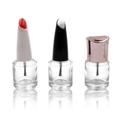 artificial nail polish empty bottle with decorate cap 