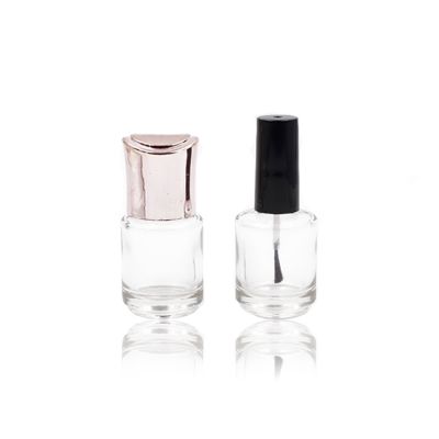 biodegradable empty nail polish remover glass bottles with brush 