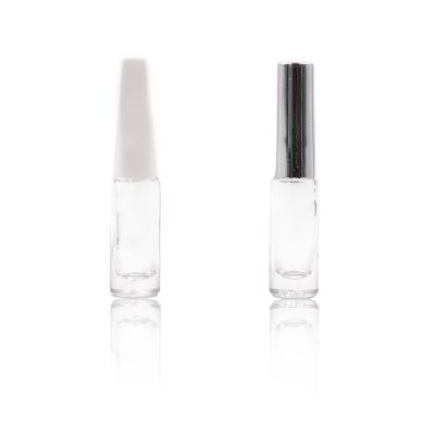 unique empty gel nail polish glass bottles with silver cap 