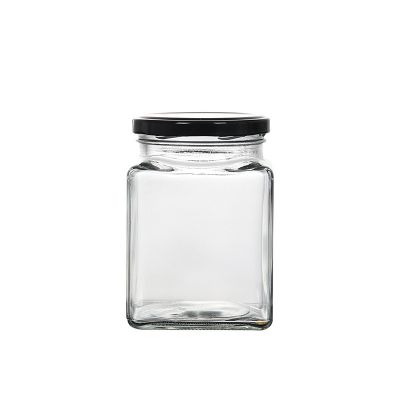50ml-730ml honey glass bottle square glass honey jar handmade storage tank