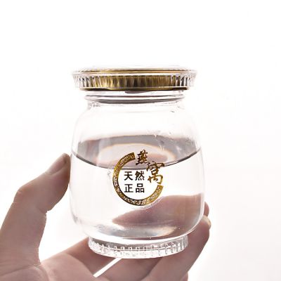 100ml glass jar pot for food sugar candy jam with tin lid 