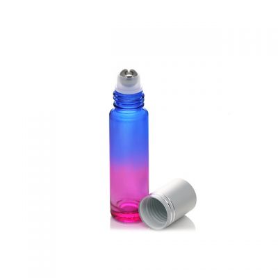 Empty 10ml gradient deodorant perfume roller ball glass bottle 