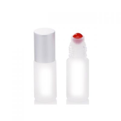 Wholesale 5ml clear frosted gemstone roller balls top roller bottle 