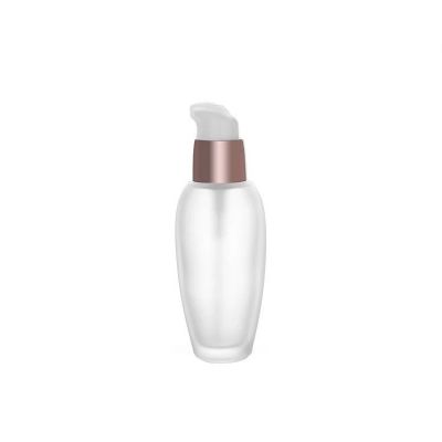 Matte 30 ml frosted glass airless cosmetic pump bottle manufacturer 