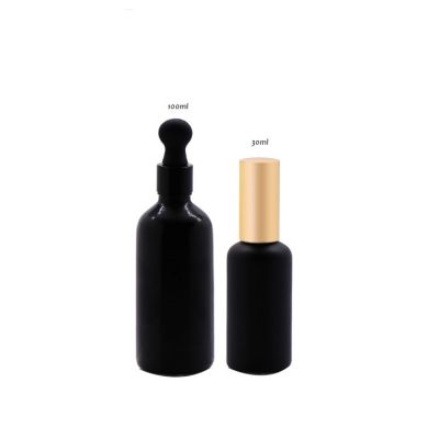 Wholesale 30ml black painting essential oil spray bottle 