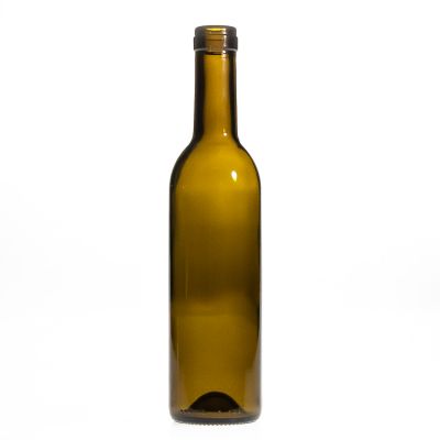 Withered Leaf Yellow Round Glass Bordeaux Bottle 380 ml Sparkling Wine Bottle Glass Red Wine Bottle 
