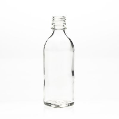 Supplier Wholesale Round Clear Glass Beverage Bottles Empty Mini 100ml Glass Wine Bottle with Lids 