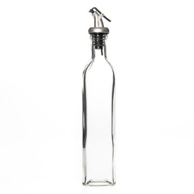 250ml cooking olive oil glass bottle with metal nozzle 