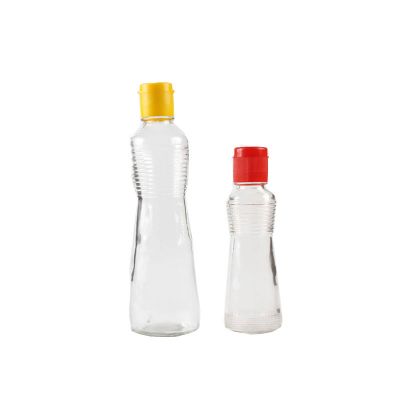 100,150ml,220ml,500ml glass sesame oil bottle with plastic lids 