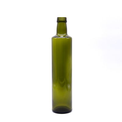 Amber clear dark green 500ml round square shape glass olive oil bottle 