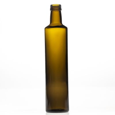 Chinese Factory Marasca Glass Bottle Olive Oil Bottles Brown Round 50cl Olive Oil Bottle 500ml 