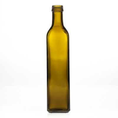 750m dark green square glass olive oil bottle for sale 
