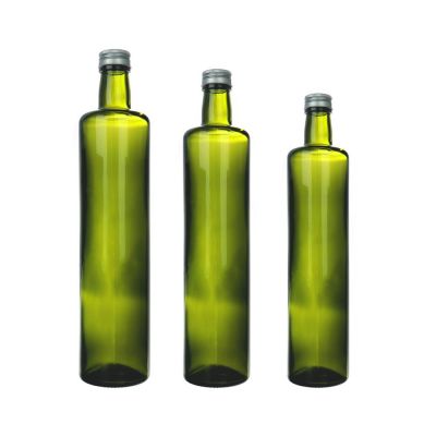 Empty round green 800ml olive oil dispenser bottle glass bulk olive oil glass bottles wholesale with screw cap 