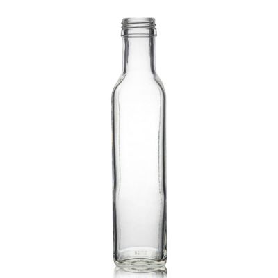 Clear Straight Side Flint Glass Square Marasca Bottle For Olive Oil 