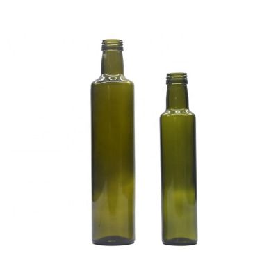 Olive Oil Glass Bottle with cap Wholesale 250ml 500ml 750ml green Dorica ,Olive Oil Bottles with Easy Pour Spout Set 