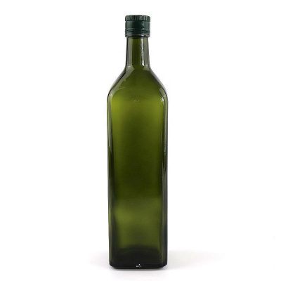 Wholesale empty clear green brown import olive oil glass bottles 1200ml kitchen oil bottle 