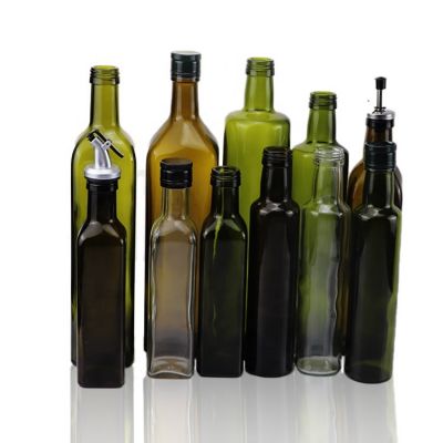 Wholesale 100ml 150ml 250ml 500ml 750ml 1000ml Clear/Dark Green/Amber Empty Olive Oil Glass Bottles 