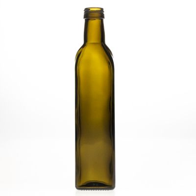 Hot Sell Square Shape 500ml Empty Glass Vinegar Cruet Olive Oil Bottle with Dispenser for Kitchen 
