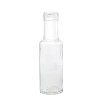 Factory Clear Round 100 ML Cooking Oil Glass Bottle For Olive Oil With Plastic Screw Cap 