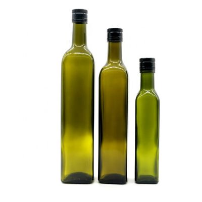 100ml 250ml 500ml Dark green amber Wholesale olive oil dispenser seasoning glass jar 