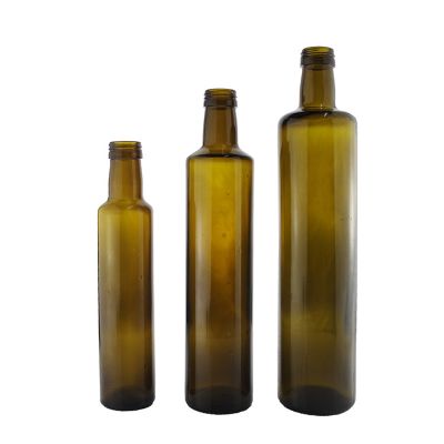Amber Empty 250 ML 500 ML 750 ML Cooking Oil Glass Bottle For Olive Oil With Aluminum Screw Cap 